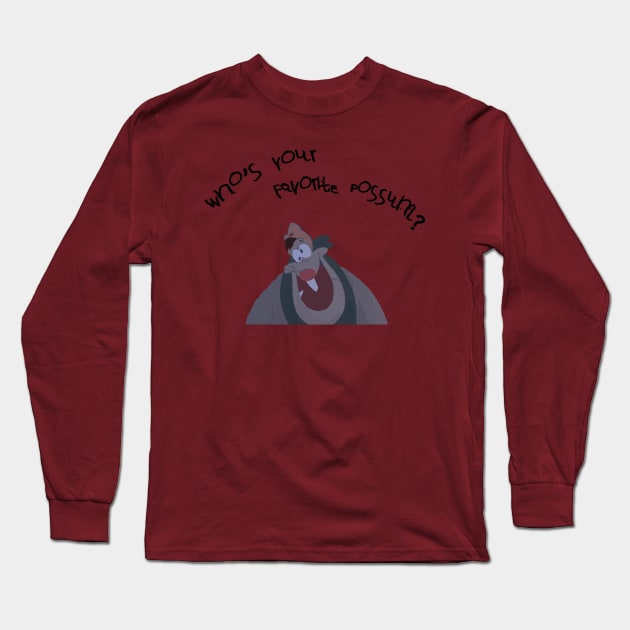 Who's Your Favorite Possum? Long Sleeve T-Shirt by justin_weise